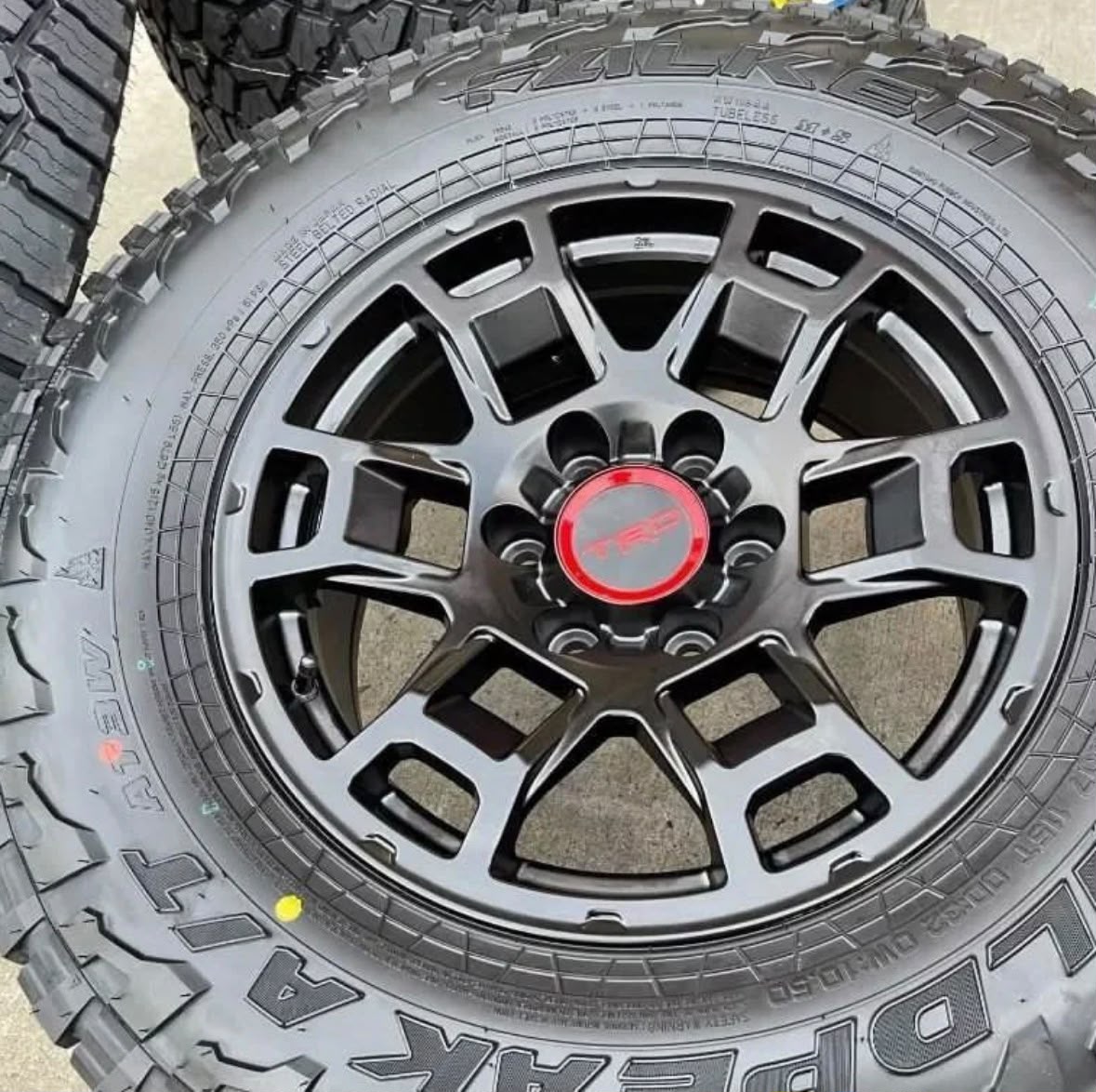 Brand new set of 17'' Toyota TRD Pro style aftermarket wheels and tires